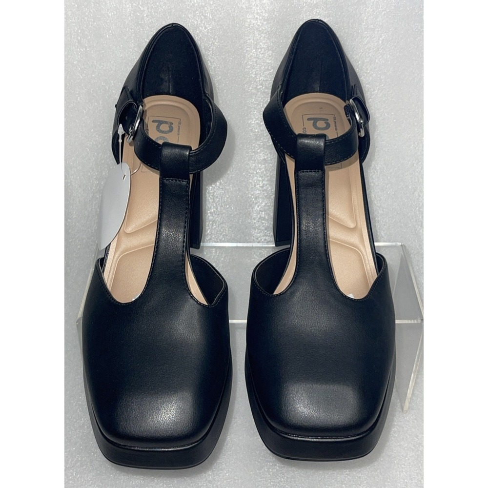 POP Worthy Black Mary Jane Chunky Platform Heeled Retro Shoe Women's Size 11 NEW - Picture 10 of 16